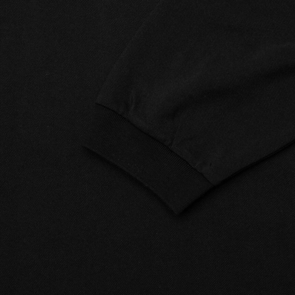 Pique L/S Polo - Black 7 Pique L/S Polo - Black - Image 5