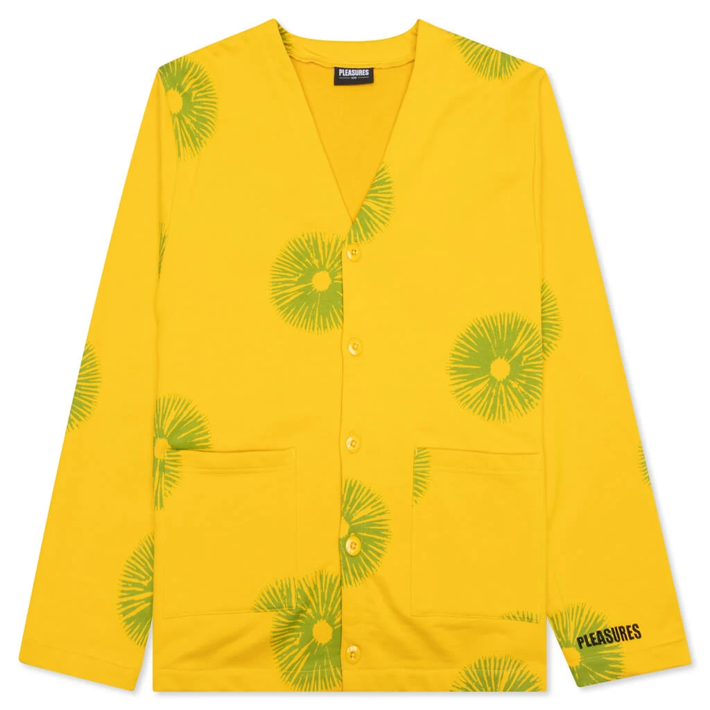 Pleasures Freeze Cardigan - Yellow 3 Pleasures Freeze Cardigan - Yellow