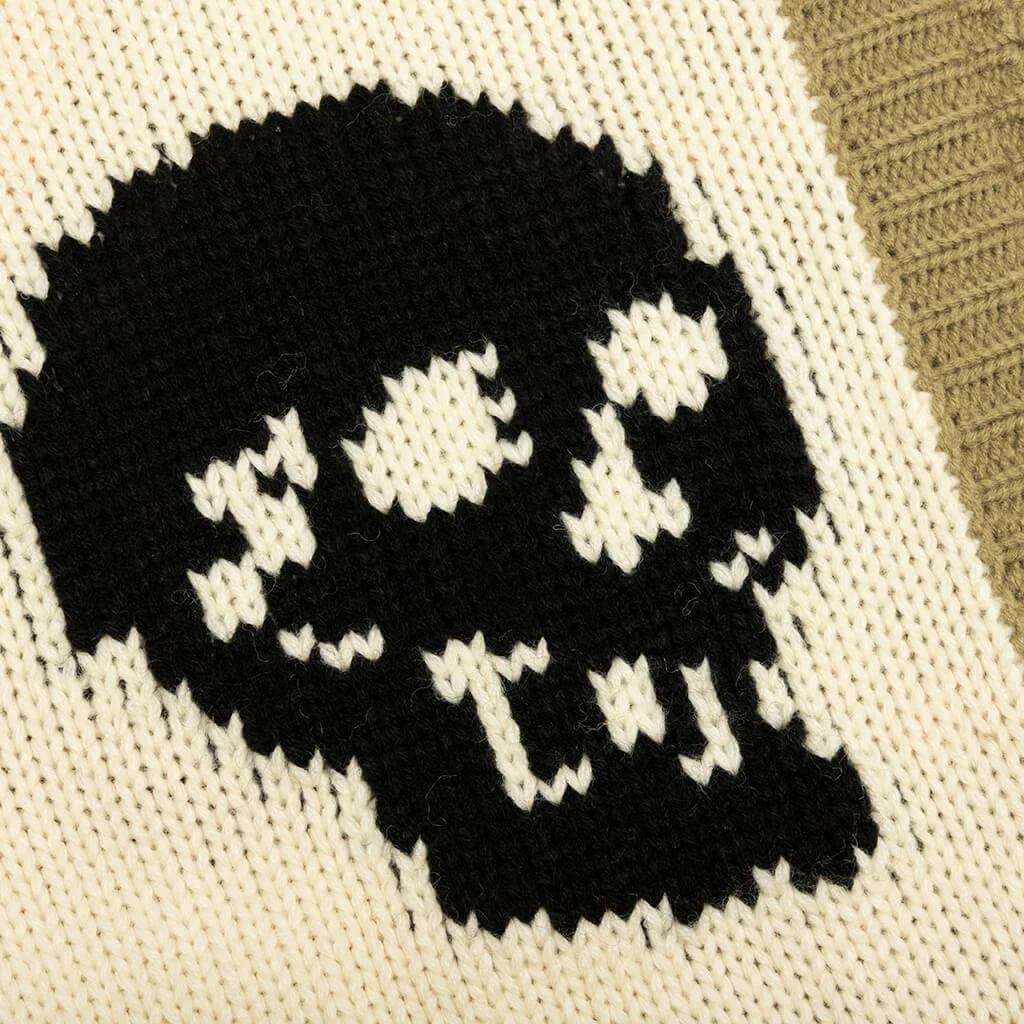 Pleasures Wisdom Zip Cardigan - Tan 5 Pleasures Wisdom Zip Cardigan - Tan - Image 3