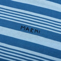 Marni Mixed Striped Polo Shirt - Azure 10 Marni Mixed Striped Polo Shirt - Azure -Feature Clothing Polo Neck Azure POMG0062EQ UFC252 RGB52 08 16 24 Feature JP 7