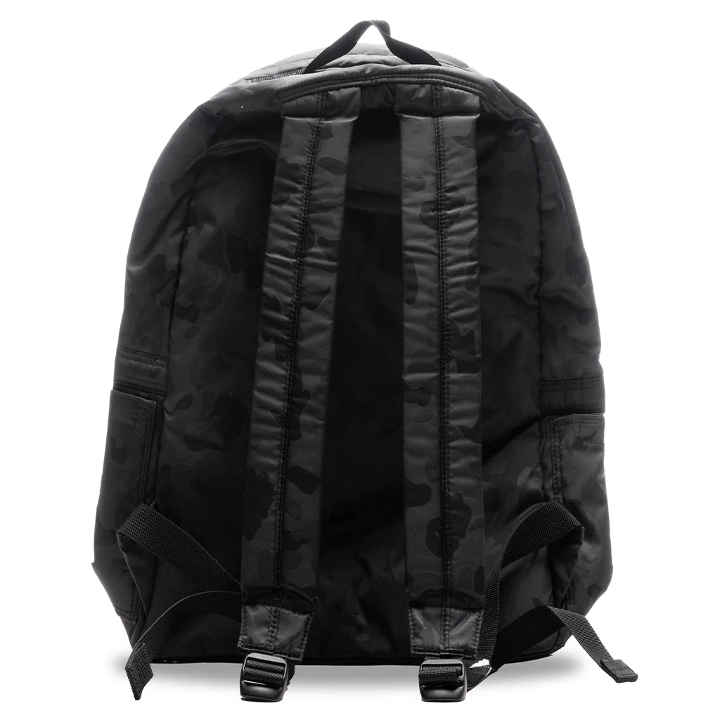A Bathing Ape X Porter ABC Polyester Jacquard Backpack - Black 4 A Bathing Ape X Porter ABC Polyester Jacquard Backpack - Black - Image 2