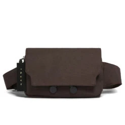 Marni Black Cordura Cityscape Belt Bag - Coffee