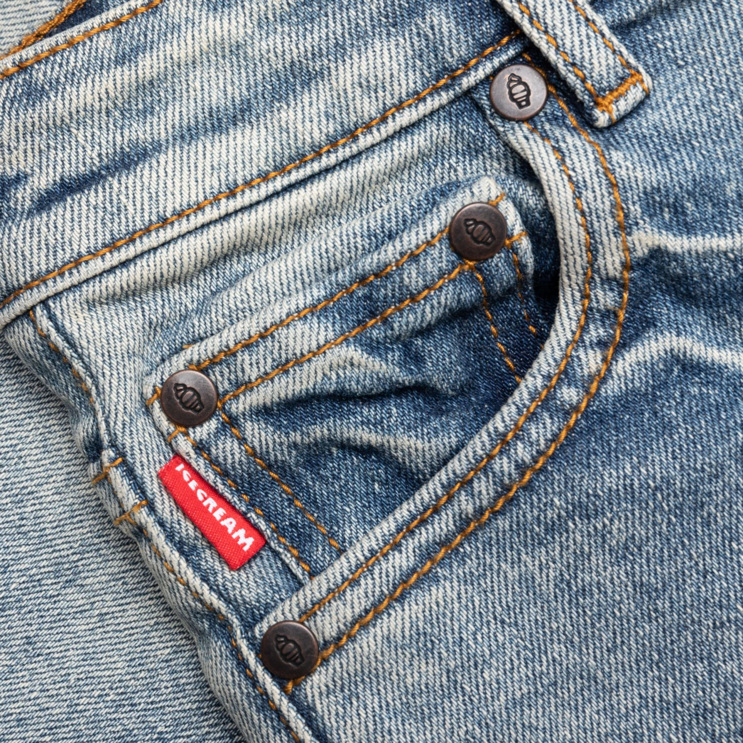 Kids Pow Jean Shorts - Blue Chocolate 5 Kids Pow Jean Shorts - Blue Chocolate - Image 3