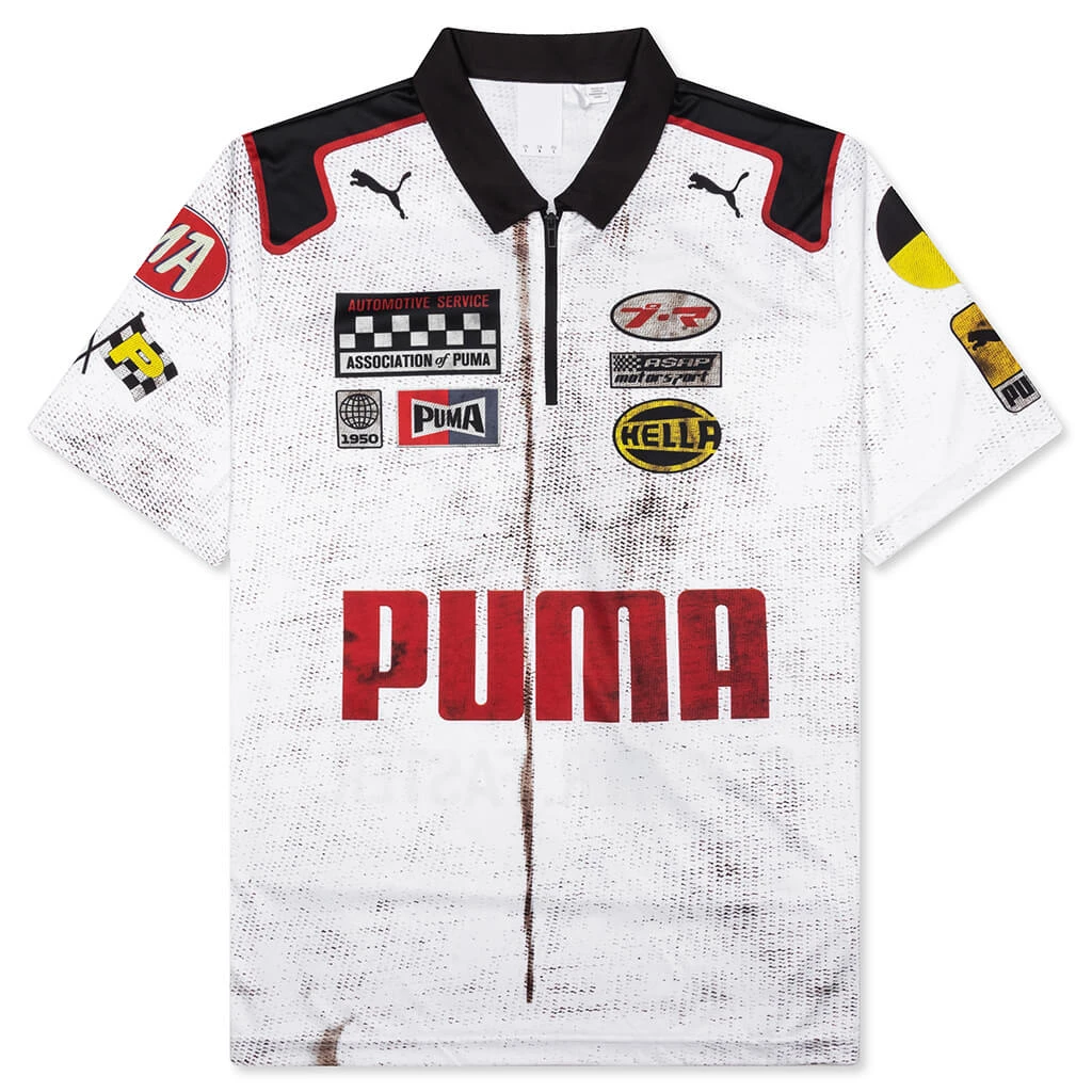 Puma X A$AP Rocky Team Zip Polo - White 3 Puma X A$AP Rocky Team Zip Polo - White