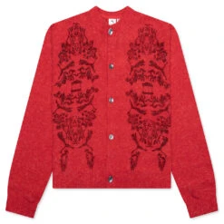 Puma X Aries Knitted Cardigan - Red