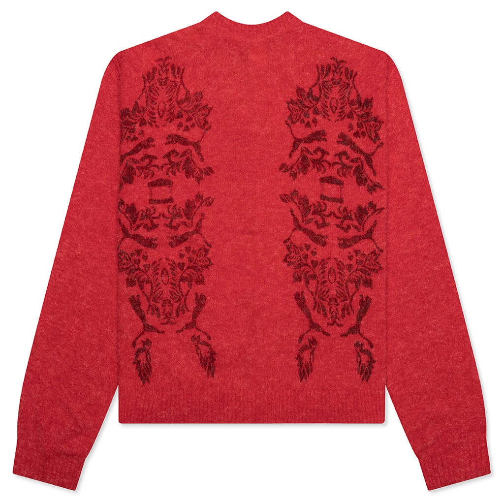 Puma X Aries Knitted Cardigan - Red 4 Puma X Aries Knitted Cardigan - Red - Image 2