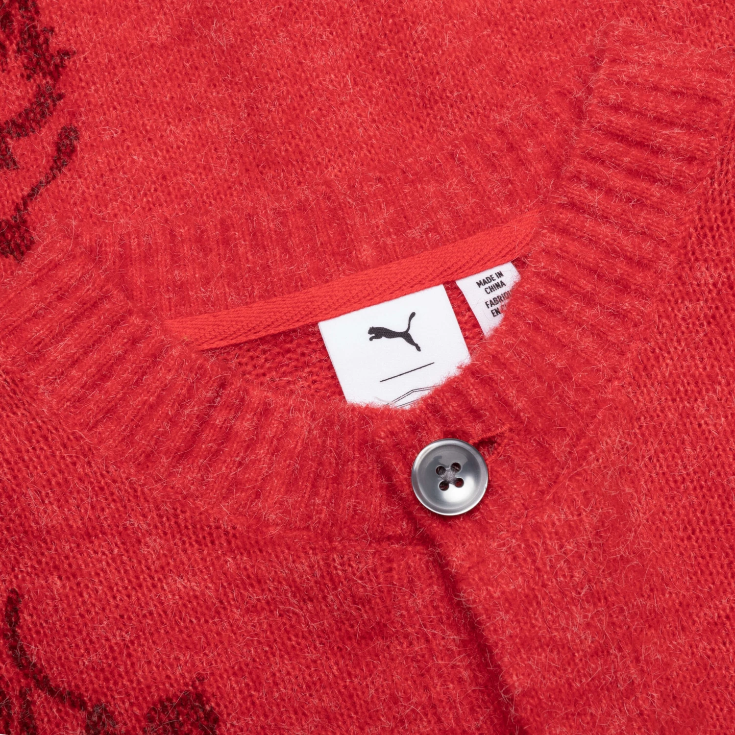 Puma X Aries Knitted Cardigan - Red 5 Puma X Aries Knitted Cardigan - Red - Image 3
