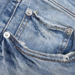 P001 - Worn Light Indigo Destroy 9 P001 - Worn Light Indigo Destroy -Feature Clothing Purple Denim P001 Worn Light Indigo Destroy P001 WLID122 12 22 2021 01 3