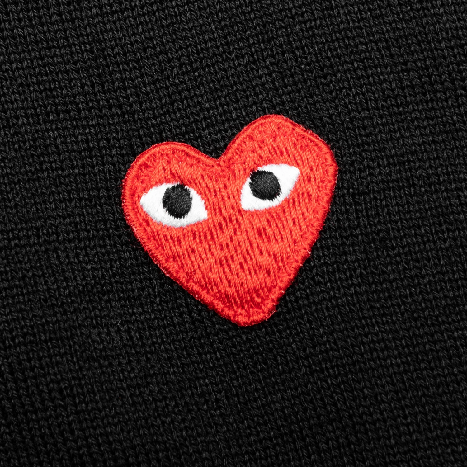 Comme Des Garçons Play Red Emblem S/S Polo Neck - Black 5 Comme Des Garçons Play Red Emblem S/S Polo Neck - Black - Image 3