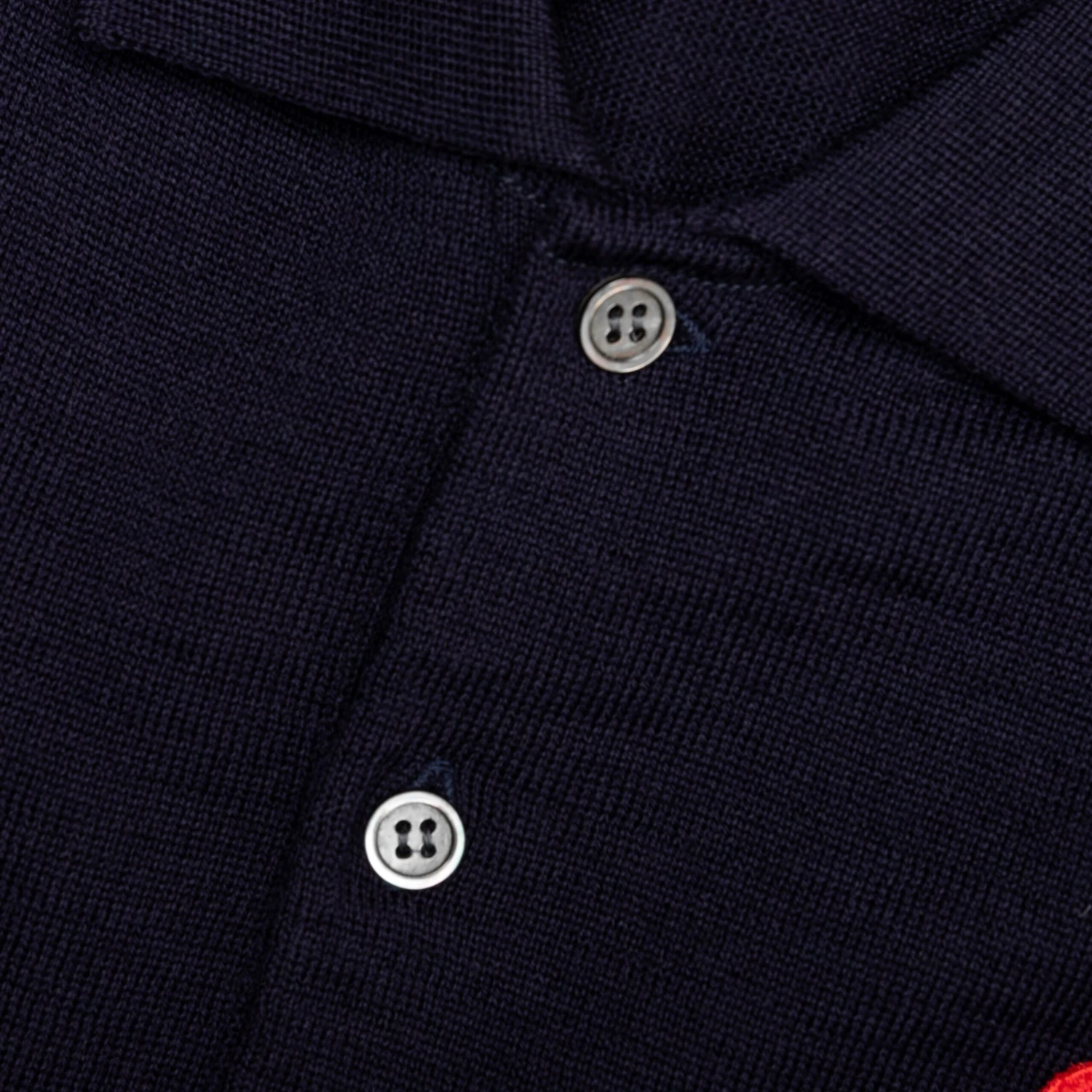 Comme Des Garçons Play Red Emblem S/S Polo Neck - Navy 6 Comme Des Garçons Play Red Emblem S/S Polo Neck - Navy - Image 4