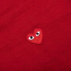 Comme Des Garçons Play Red Emblem S/S Polo Neck - Red -Feature Clothing Red Emblem S S Polo Neck Red AX N094 051 5 02 04 25 Feature VR 4