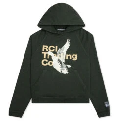 RCI Duck Print Hooded Sweatshirt - Forest