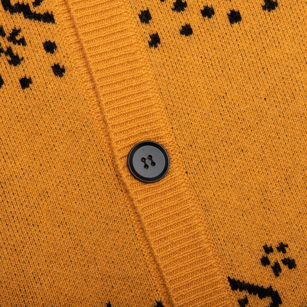 Rhude Bandana Knit Cardigan - Yellow/Black 5 Rhude Bandana Knit Cardigan - Yellow/Black - Image 3