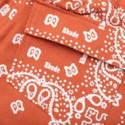 Rhude Bandana Shorts - Vintage Orange -Feature Clothing Rhude Bandana Shorts Vintage Orange RHSS23SH460094811282 05 10 23 Feature DV 8