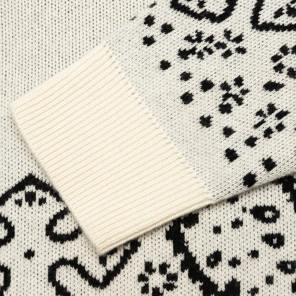 Rhude Bandana Stripe Cardigan - Creme/Black 7 Rhude Bandana Stripe Cardigan - Creme/Black - Image 5