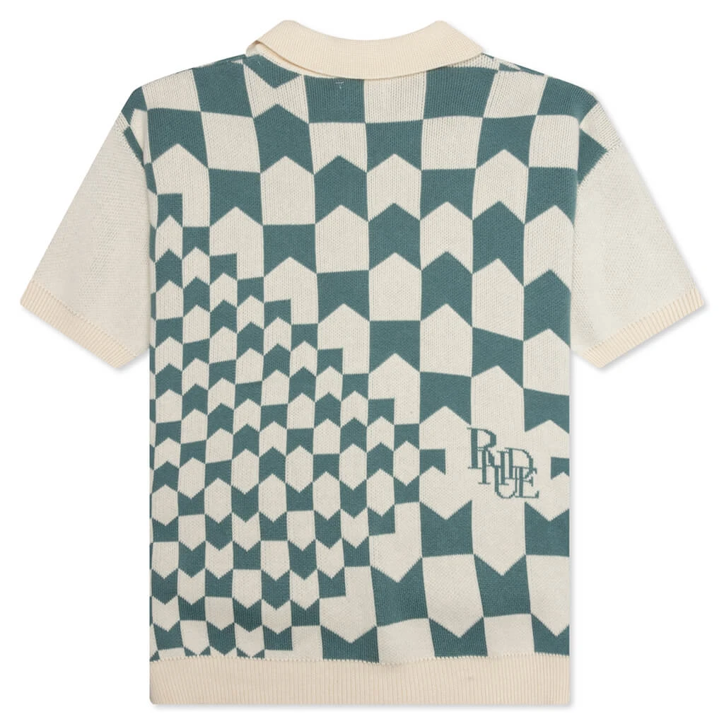 Rhude Cashmere Racing Polo - Light Blue 4 Rhude Cashmere Racing Polo - Light Blue - Image 2