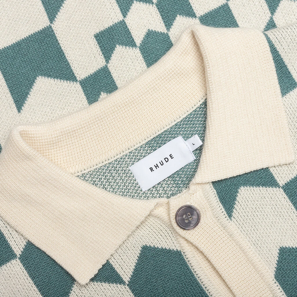 Rhude Cashmere Racing Polo - Light Blue 5 Rhude Cashmere Racing Polo - Light Blue - Image 3