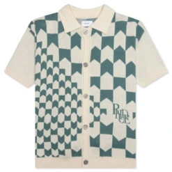 Rhude Cashmere Racing Polo - Light Blue