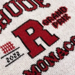 Rhude Grand Prix Cardigan - Creme/Black/Red -Feature Clothing Rhude Grand Prix Cardigan Creme Black Red RHSS22CA020375070507 04 02 22 Feature 7