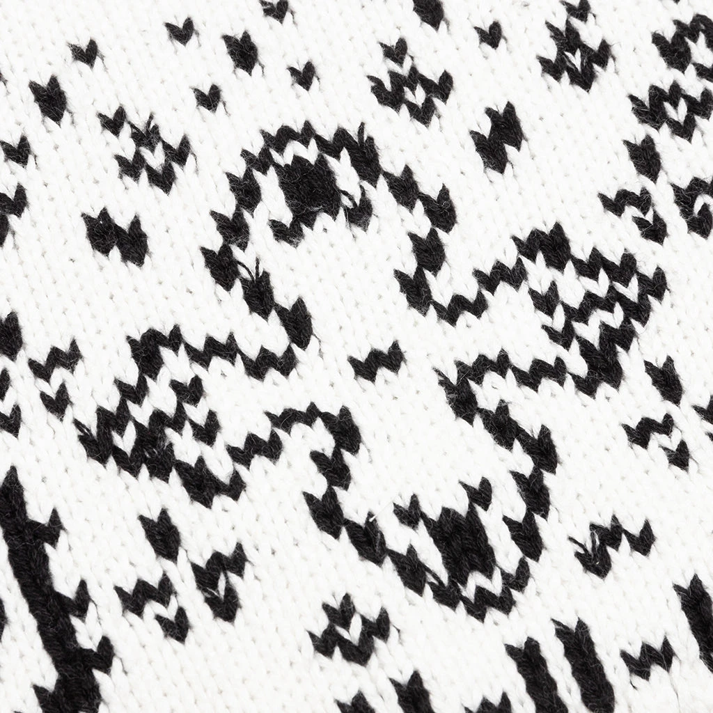 Rhude Lounge Sweater - White/Black 5 Rhude Lounge Sweater - White/Black - Image 3