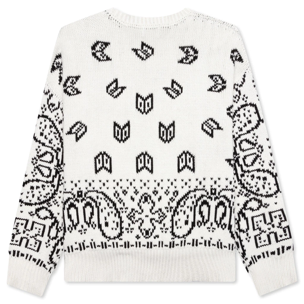 Rhude Lounge Sweater - White/Black 4 Rhude Lounge Sweater - White/Black - Image 2