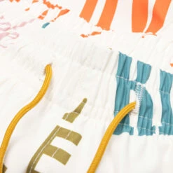 Rhude Mash-Up Logo Swim Trunks - Creme/Multi -Feature Clothing Rhude Mash Up Logo Swim Trunks Creme Multi RHPS23SH098345670567 07 27 23 Feature KN 8