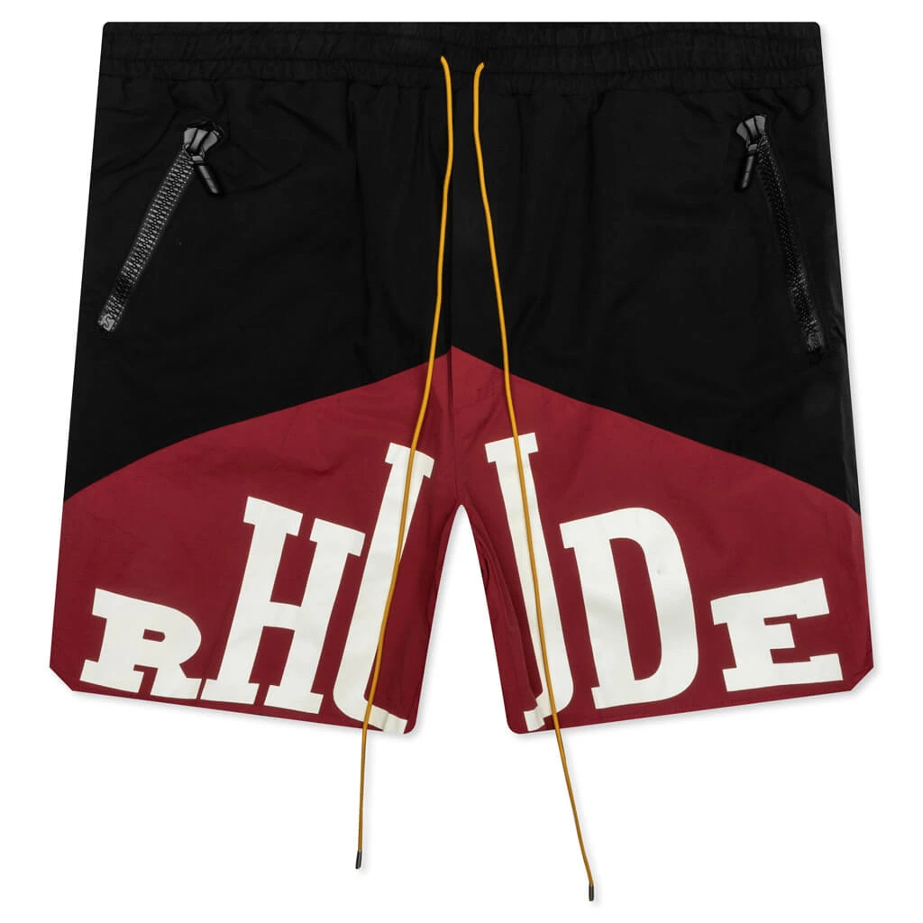 Rhude Yachting Short - Black/Maroon 3 Rhude Yachting Short - Black/Maroon