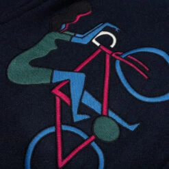 Run Sit & Bike Varsity Jacket - Navy Blue 10 Run Sit & Bike Varsity Jacket - Navy Blue -Feature Clothing Run Sit Bike Varsity Jacket Navy Blue 50140 08 12 23 Feature KN 10