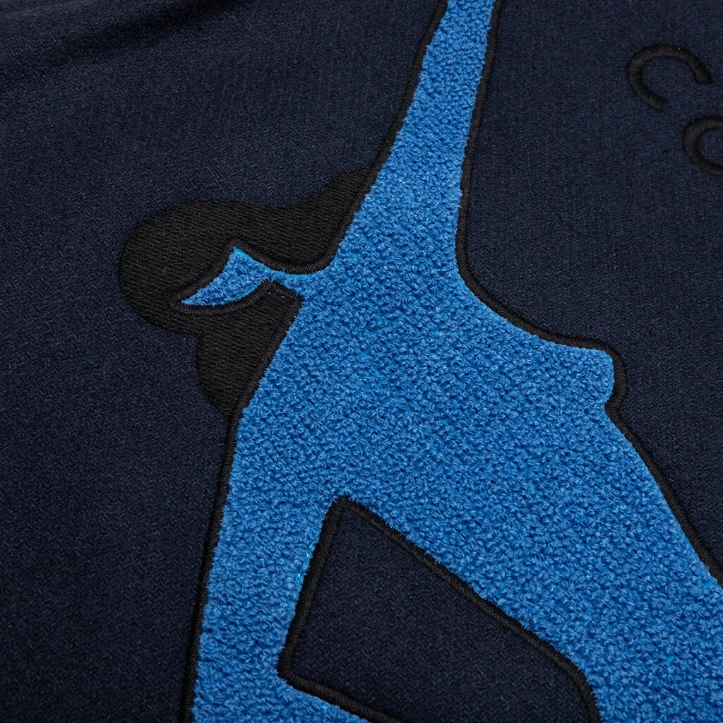 Run Sit & Bike Varsity Jacket - Navy Blue 8 Run Sit & Bike Varsity Jacket - Navy Blue - Image 6