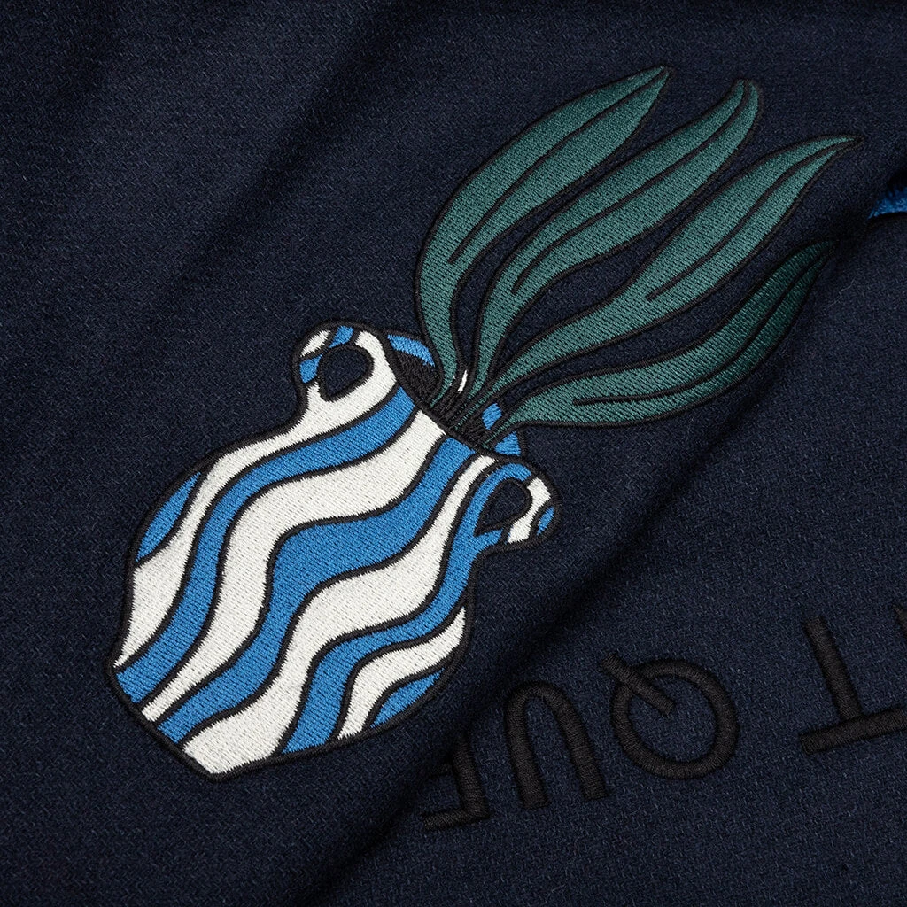 Run Sit & Bike Varsity Jacket - Navy Blue 7 Run Sit & Bike Varsity Jacket - Navy Blue - Image 5