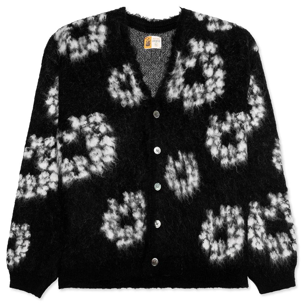 Saint Michael X Denim Tears Cotton Wreath Cardigan - Black 3 Saint Michael X Denim Tears Cotton Wreath Cardigan - Black