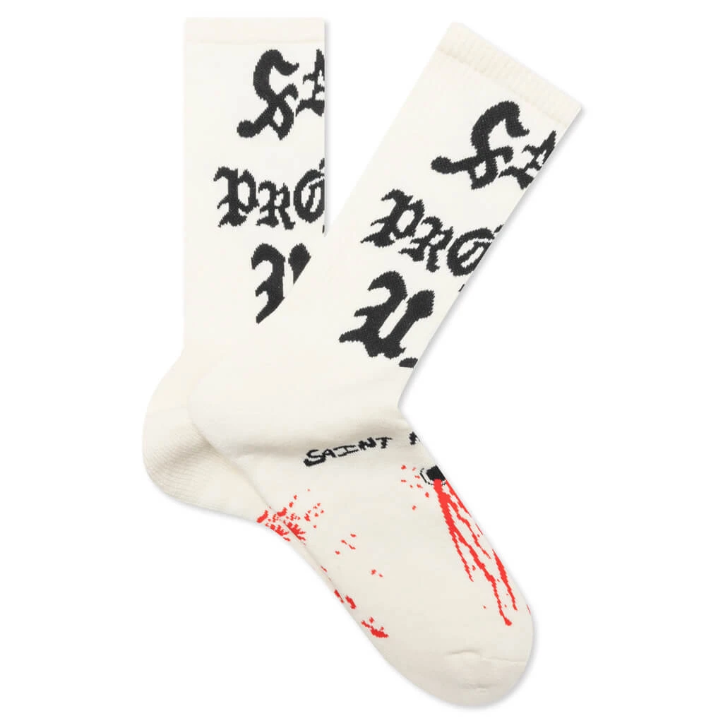 Saint Protect Socks - Ecru Beige 3 Saint Protect Socks - Ecru Beige