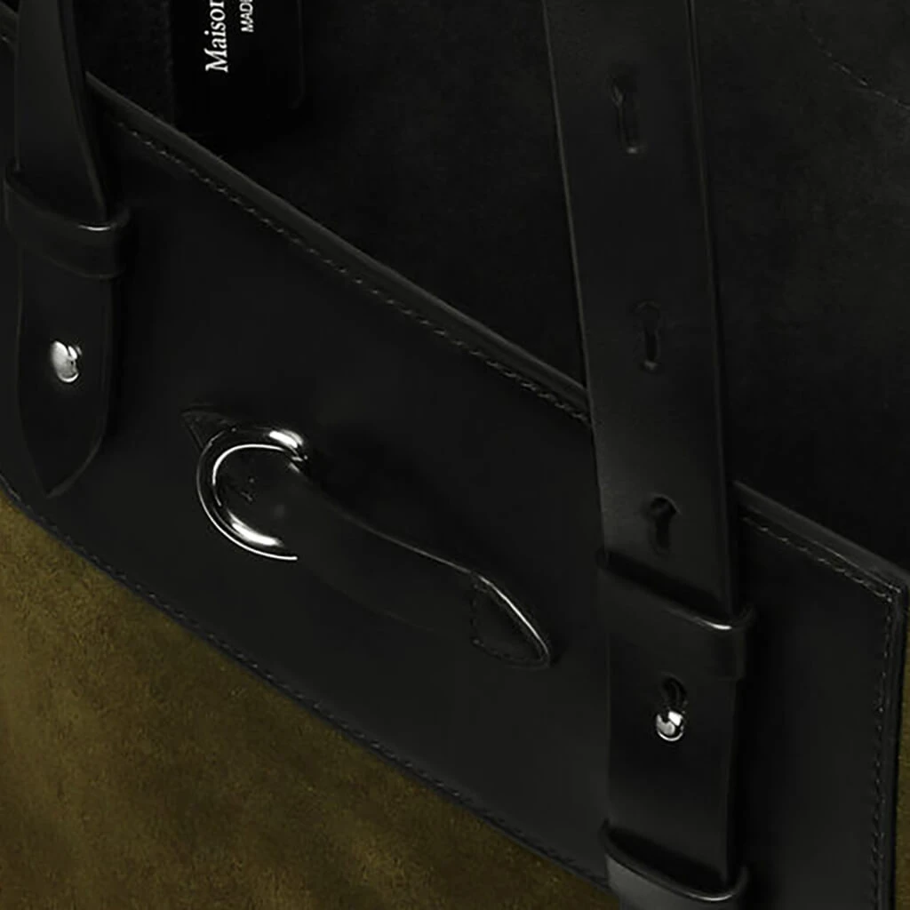 Maison Margiela Vertical Shopping Bag - Khaki/Black 5 Maison Margiela Vertical Shopping Bag - Khaki/Black - Image 3