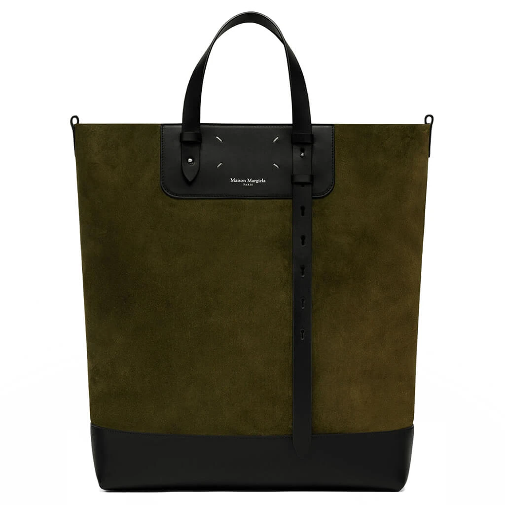 Maison Margiela Vertical Shopping Bag - Khaki/Black 3 Maison Margiela Vertical Shopping Bag - Khaki/Black