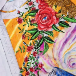 Casablanca Short Sleeve Cuban Collar Shirt - A Tournade De Rose -Feature Clothing Short Sleeve Cuban Collar Shirt A Tournade De Rose U MS25 SH 003 05 02 18 25 Feature JP 8