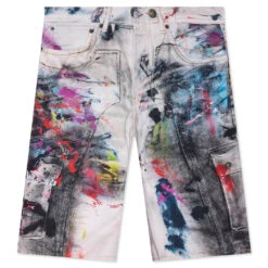 Acne Studios Denim Shorts - White/Multi