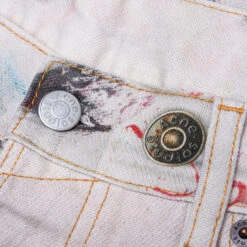 Acne Studios Denim Shorts - White/Multi -Feature Clothing Shorts White Multi BE0208 AOL 06 25 25 Feature JA 7