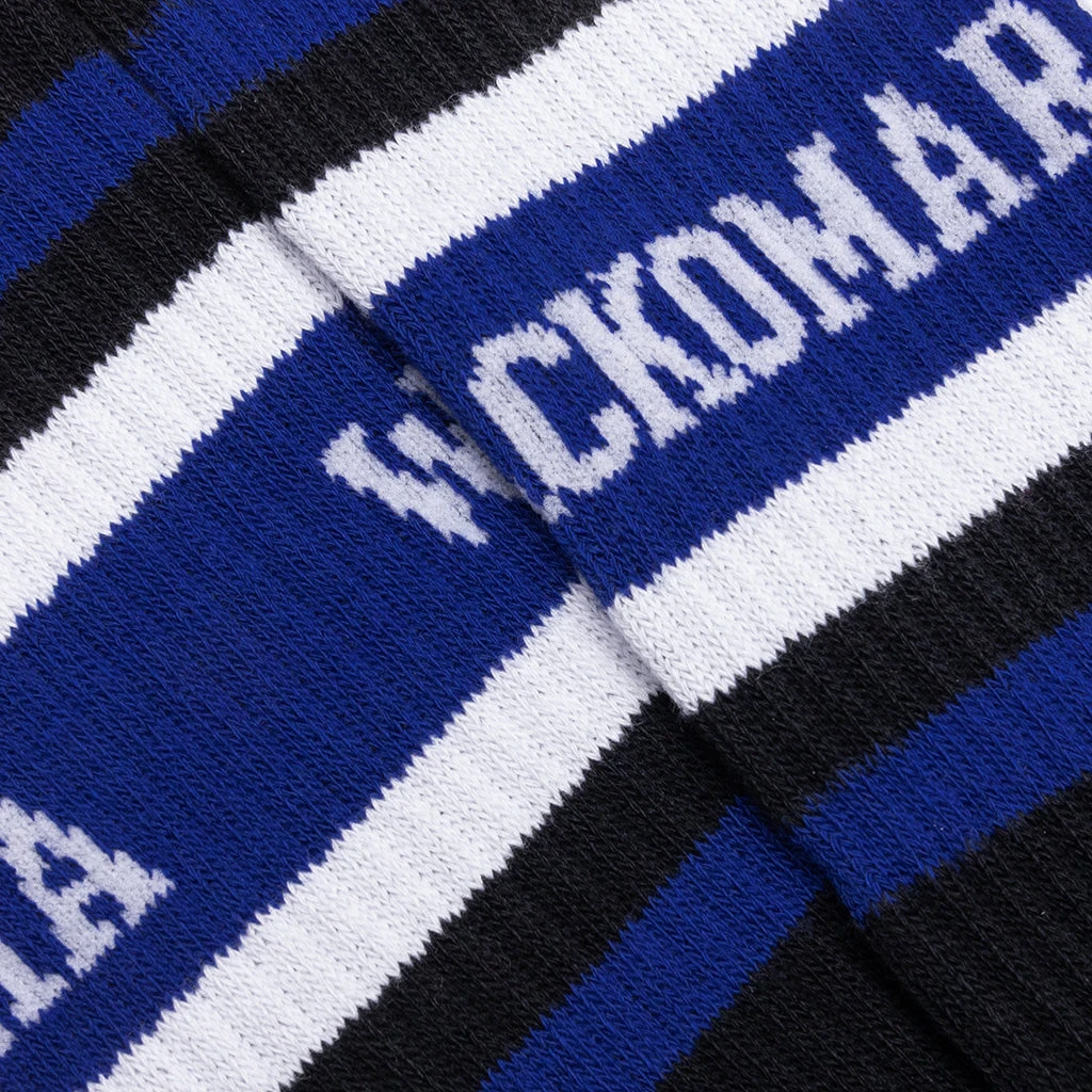 Skater Socks Type 1 - Black/Blue 4 Skater Socks Type 1 - Black/Blue - Image 2