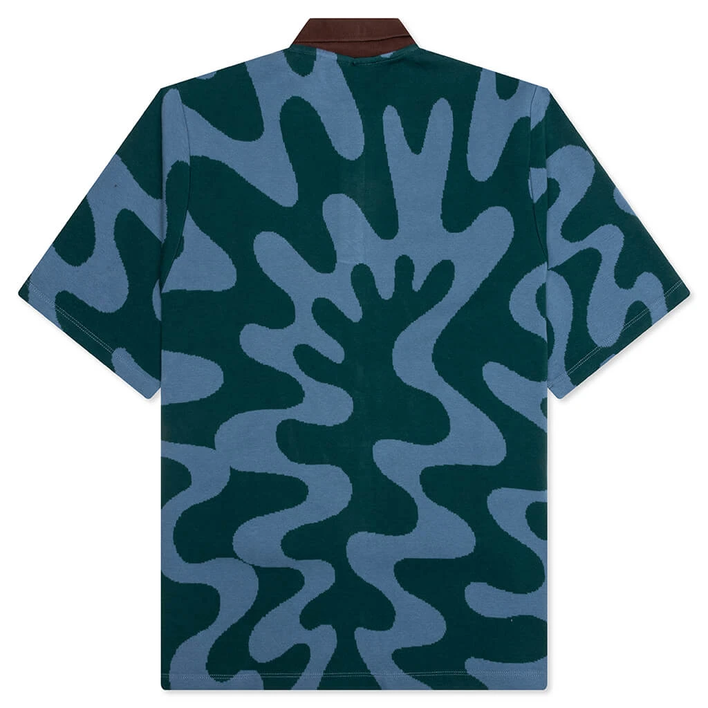 Splashed Polo Shirt - Pine Green 4 Splashed Polo Shirt - Pine Green - Image 2