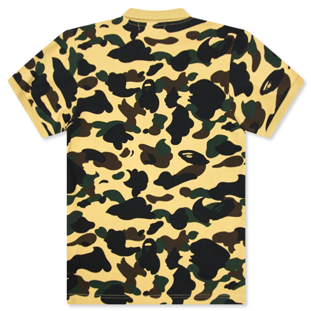 1ST Camo Ape Head One Point Polo - Yellow 4 1ST Camo Ape Head One Point Polo - Yellow - Image 2