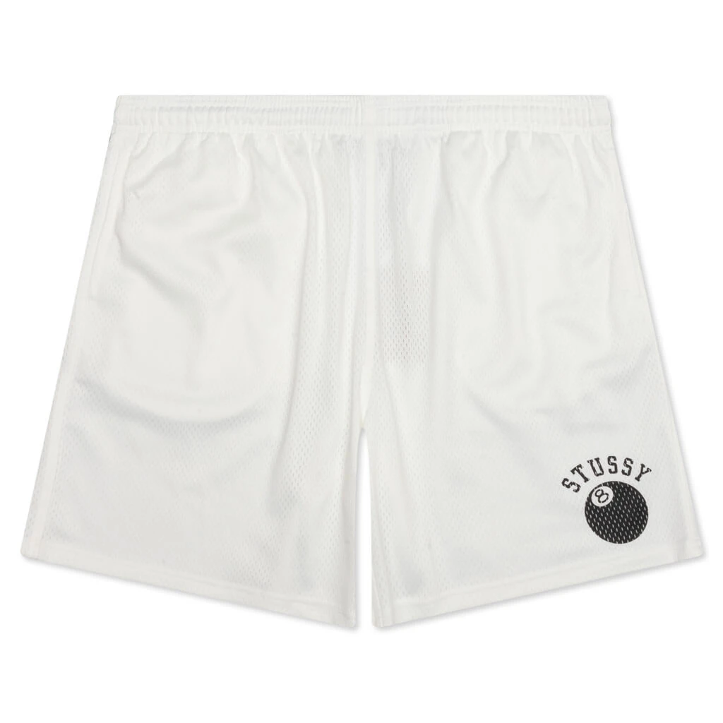 Stussy 8-Ball Mesh Short - White 3 Stussy 8-Ball Mesh Short - White