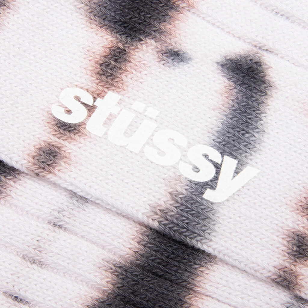 Stussy Dyed Stripe Ribbed Crew Socks - Black 4 Stussy Dyed Stripe Ribbed Crew Socks - Black - Image 2