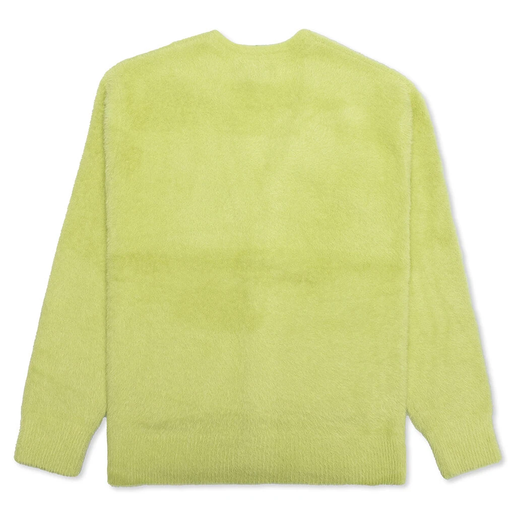 Stussy Shaggy Cardigan - Lime 4 Stussy Shaggy Cardigan - Lime - Image 2