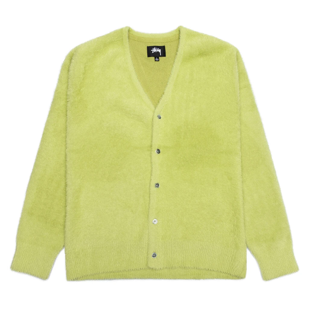 Stussy Shaggy Cardigan - Lime 3 Stussy Shaggy Cardigan - Lime