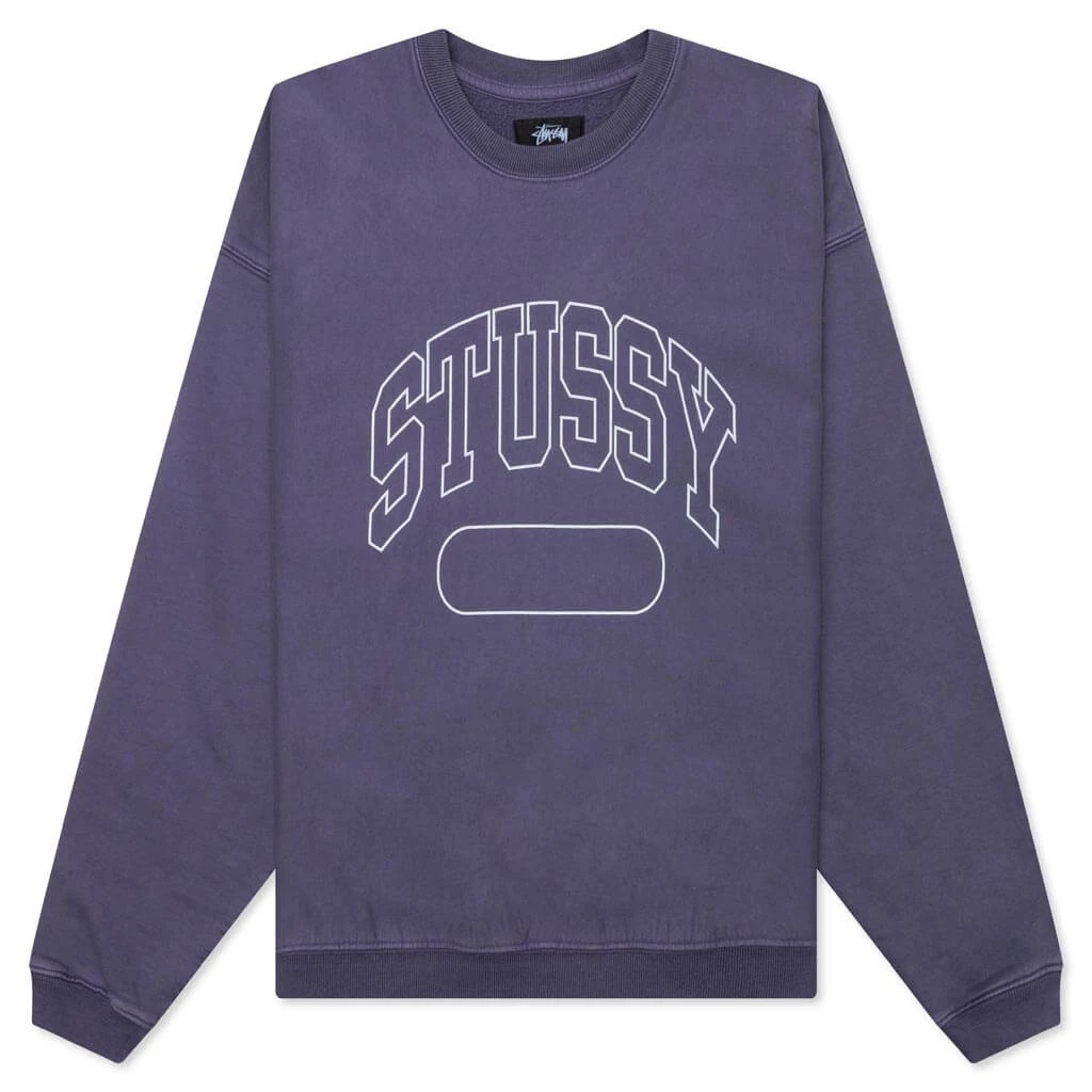 Stussy Varsity Oversized Crew - Washed Blue 3 Stussy Varsity Oversized Crew - Washed Blue