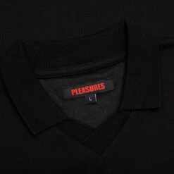 Pleasures Submission Boxy Polo - Black 11 Pleasures Submission Boxy Polo - Black -Feature Clothing Submission Boxy Polo Black P25SU013 BLACK 06 30 25 Feature JA 10