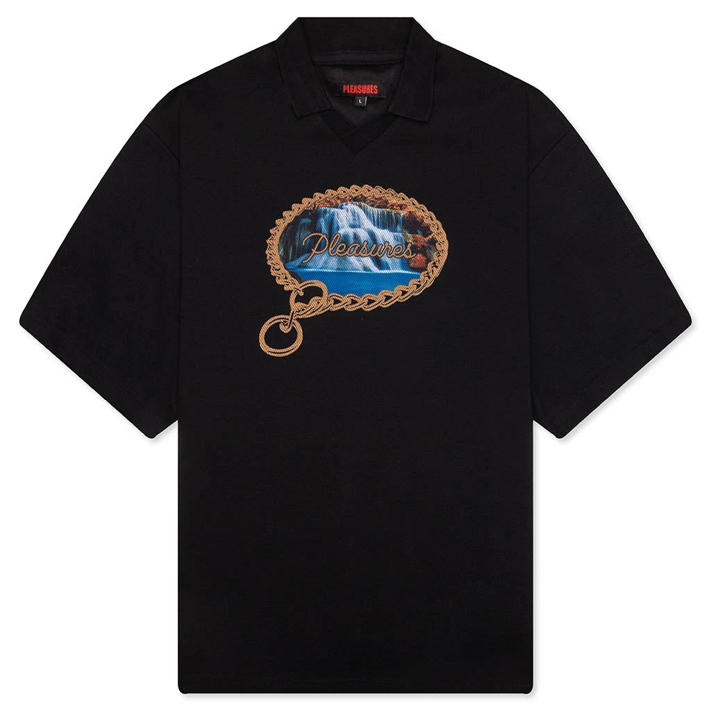 Pleasures Submission Boxy Polo - Black 3 Pleasures Submission Boxy Polo - Black