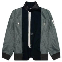 Sacai Suiting X Nylon Twill Jacket - Navy/Khaki