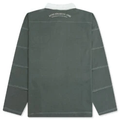 Acne Studios Floragatan Artwork Polo - Vintage Green -Feature Clothing T Shirt Vintage Green CL0396 DSQ 08 13 25 Feature VR 5