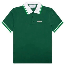 Casablanca Textured Pique Polo - Evergreen